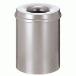 Selfextinguishing waste-paper bin 15L silver