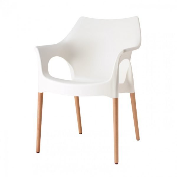 Chair - natural beech legs-4266