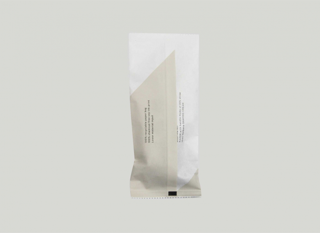 Shaving kit in paper sachet – ESSENTIALS ECO