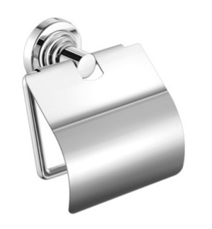 Toilet paper holder with flap