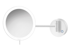 LED shaving mirror with single arm