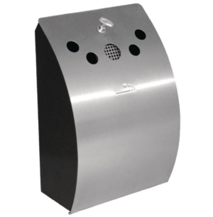 Stainless steel wall-mounted ashtray